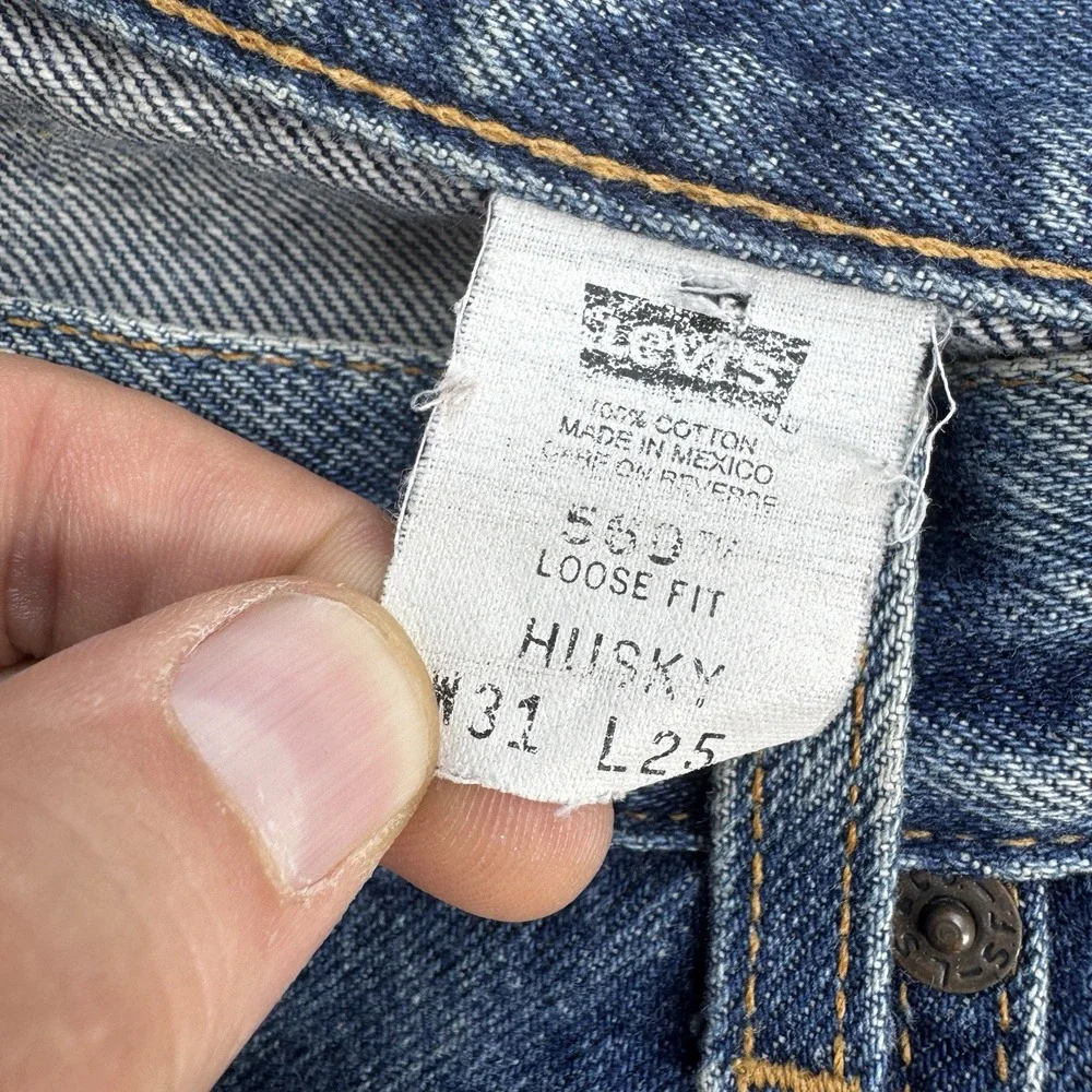 Vintage Levi's 569 Denim Jeans 90s 31x25 Loose Fit